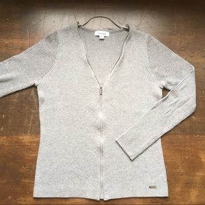 CK Knit Zip V-Neck Cardigan